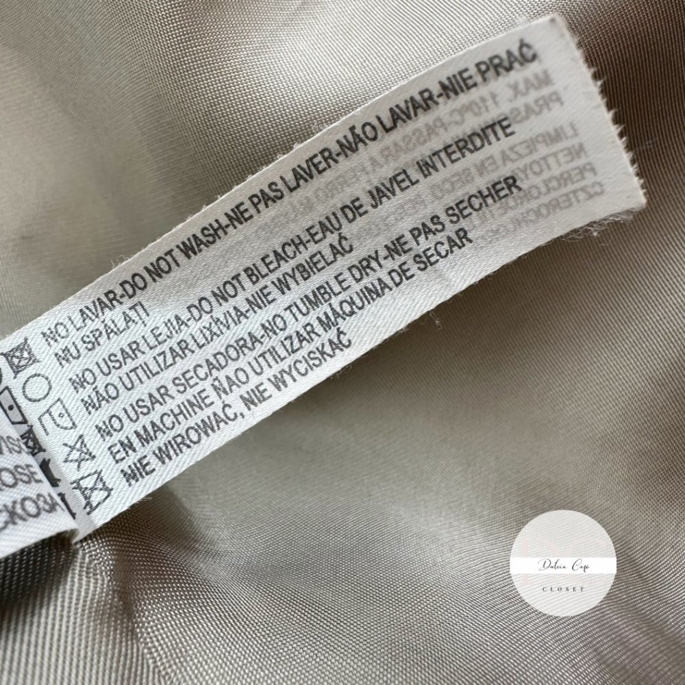 MASSIMO DUTTI Long Pea Coat Belled Sleeves Size 26 US - Picture 13 of 13